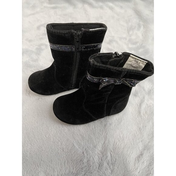 Gymboree Toddler Size 5 Black Boots - Picture 3 of 7